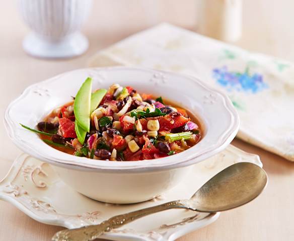 Ensalada tibia de frijoles