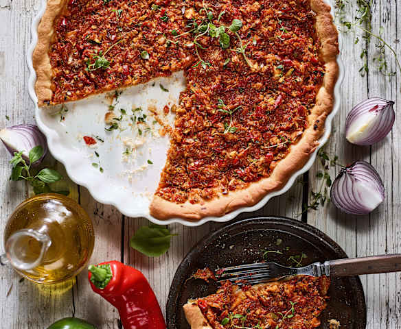 Španělský zeleninový koláč COCA