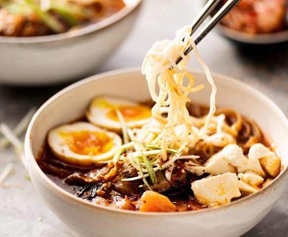 Ramen coreano con tofu Ramen coreano con tofu