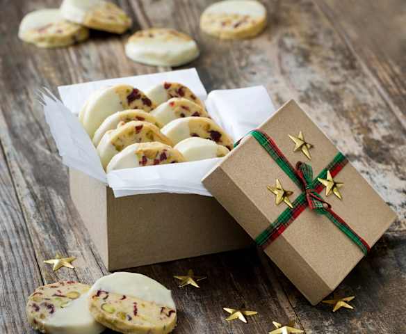 Red and green Christmas shortbread Red and green Christmas shortbread