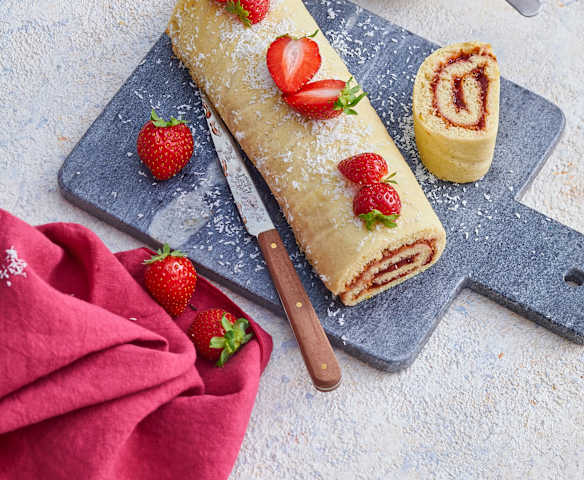 Biscuit roulé aux fruits rouges