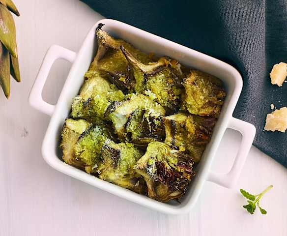 Carciofi gratinati alle erbe aromatiche Carciofi gratinati alle erbe aromatiche