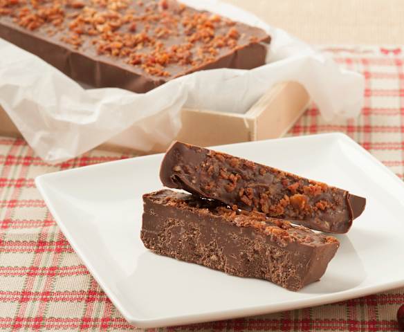 Turrón de chocolate y beicon