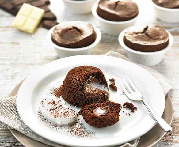 Soufflè ai due cioccolati Soufflè ai due cioccolati