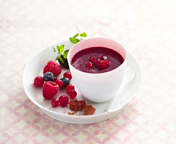 Soupe de fruits rouges