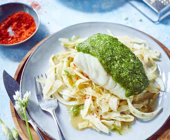 Kabeljau mit Bärlauchkruste