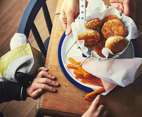 Croquettes de cabillaud, frites de carotte