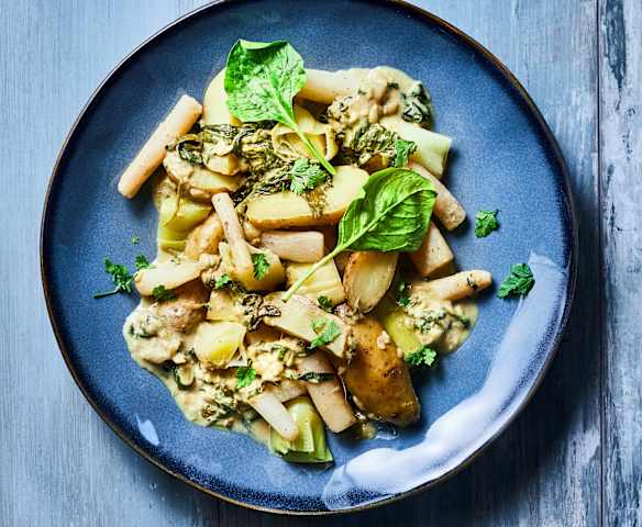 Légumes d'hiver, sauce aux épices tandoori