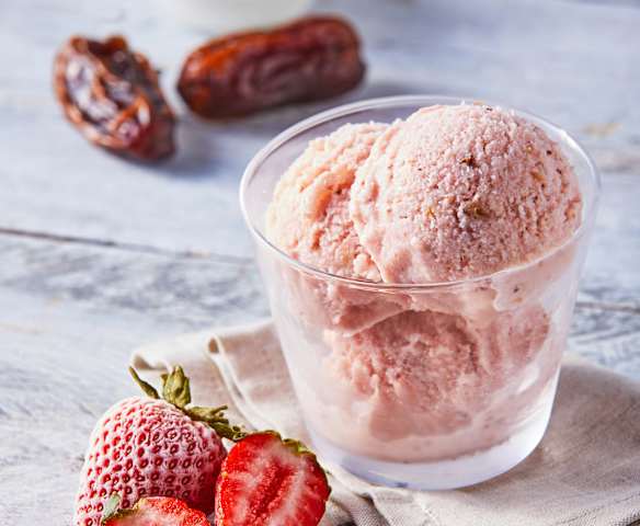 Helado de yogur de fresa