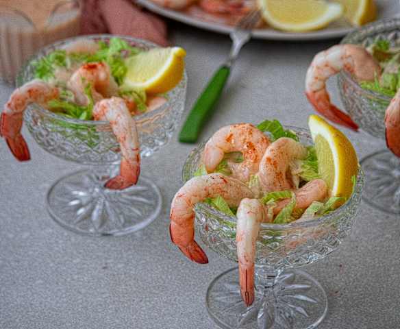 Retro prawn cocktail