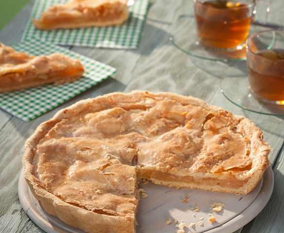 Pastel crujiente de manzana