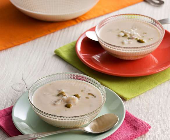 Gazpachuelo frío con aceitunas