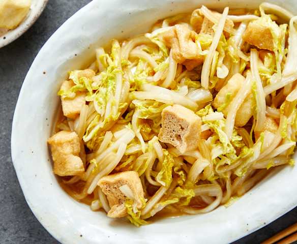 娃娃菜焖油豆腐