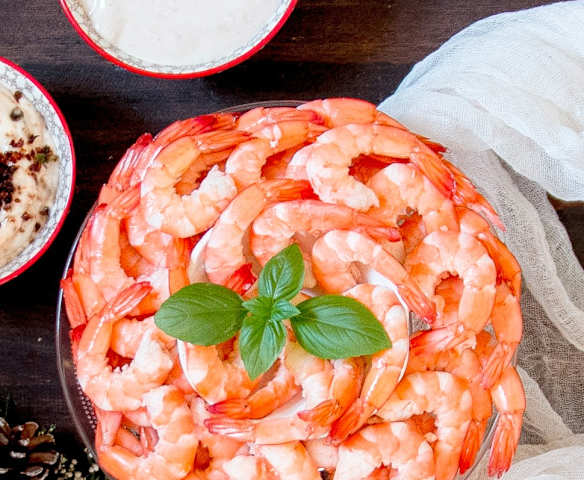 Langostinos dos salsas