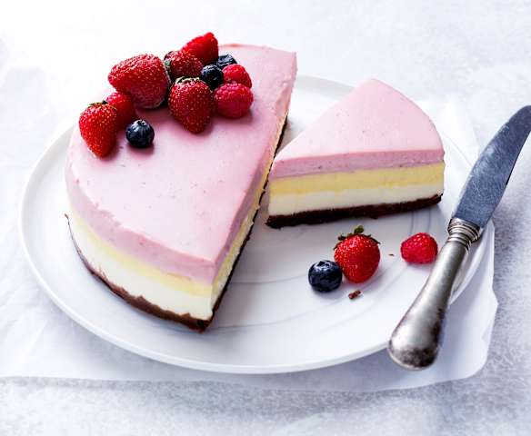Cheesecake tricolor