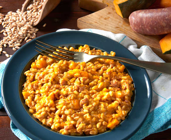 Farrotto alla zucca e salsiccia