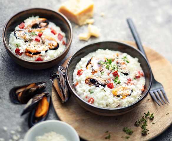 Risotto aux moules et chorizo