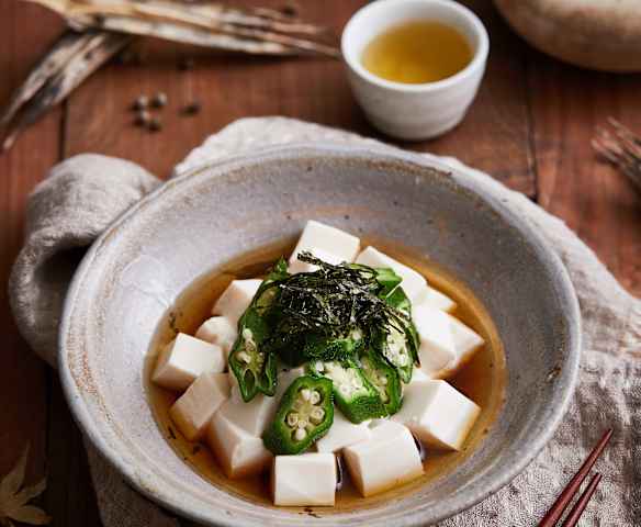 秋葵嫩豆腐