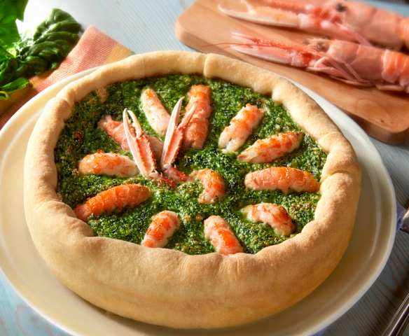 Tortino di scampi in crema