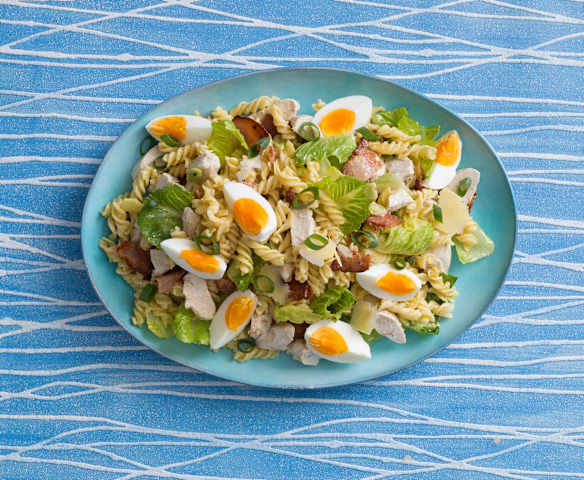 Chicken Caesar pasta salad