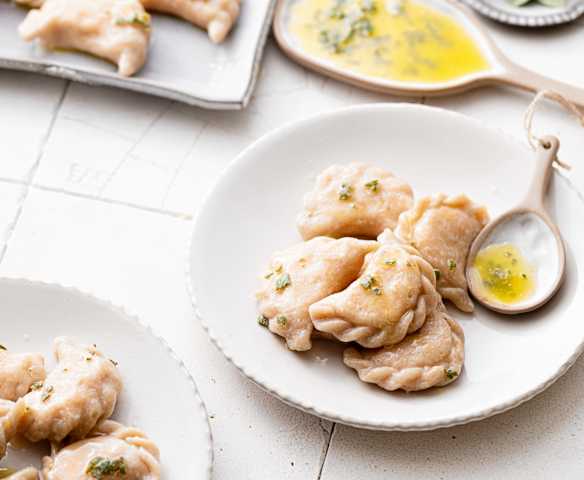 Pierogi con batata y ricota