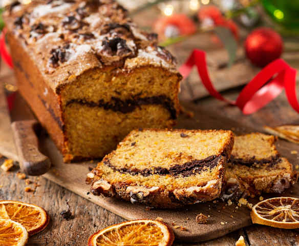 Cake integral de espelta con naranja, chocolate y nueces