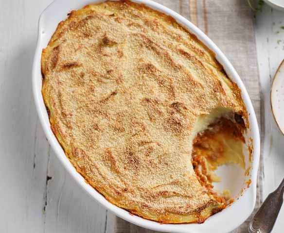 Parmigiana vegetariana con ragù di lenticchie Parmigiana vegetariana con ragù di lenticchie
