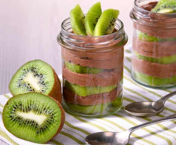 Mousse cioccolato e kiwi