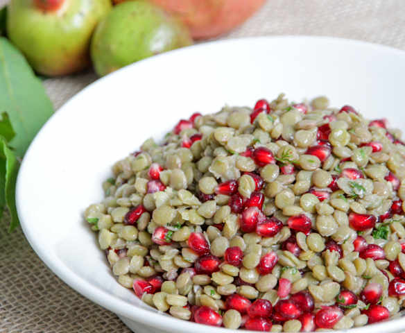 Salada de lentilha com romã