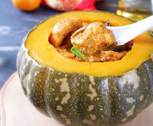 素咖喱南瓜盅