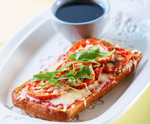 Pizza en pan chapata