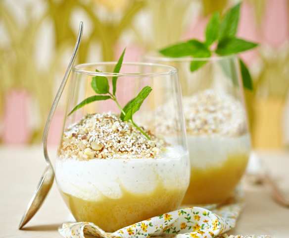 Apfel-Amaranth-Quarkspeise