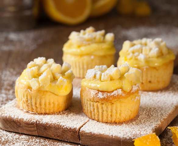 Cupcake mimosa all'arancia