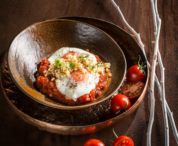 Shakshuka mit Ziegenkäse