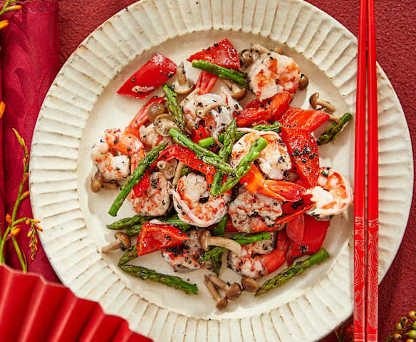 黑松露炒黑虎虾