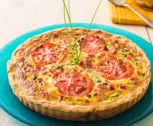 Quiche de calabacitas y jamón de pierna