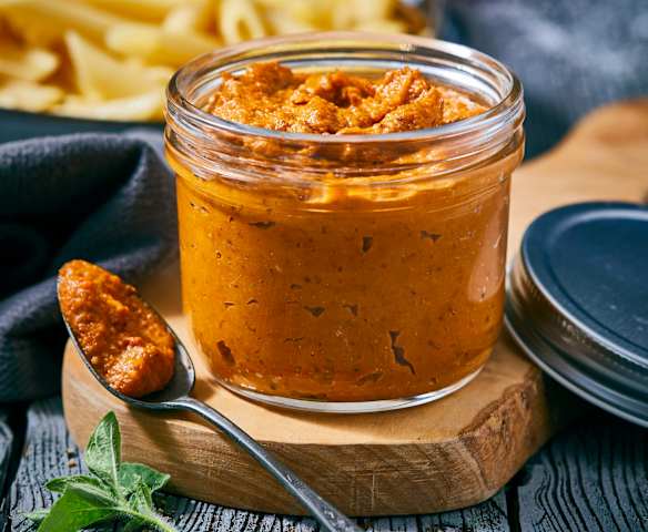 Auberginen-Tomaten-Pesto