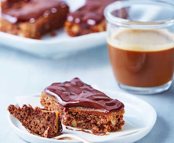 Brownies con toffee y cobertura de chocolate