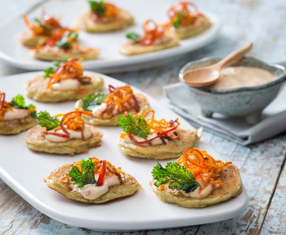Mussel fritters with chilli mayonnaise