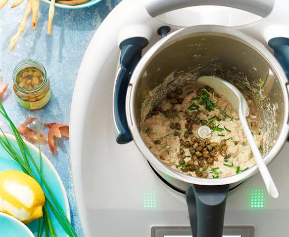 Rillettes de thon, échalotes et ciboulette