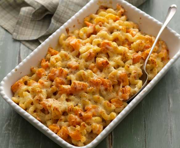 Makkaroni-Butternuss-Käse-Auflauf