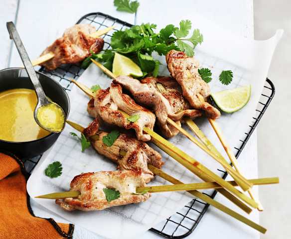 Brochettes de porc satay