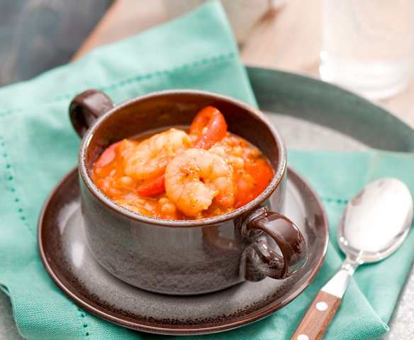 Rybí guláš s krevetami