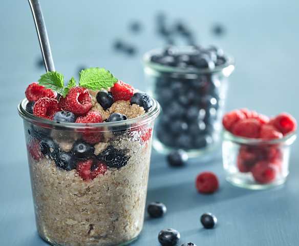 Rychlá žitná kaše s kokosovým mlékem