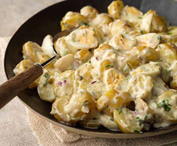 Potato Salad with Quail Eggs, Capers and Anchovies