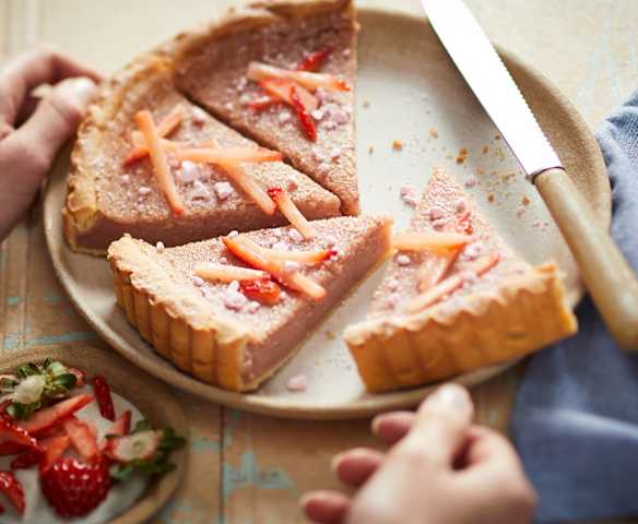 Tarte crémeuse aux fraises