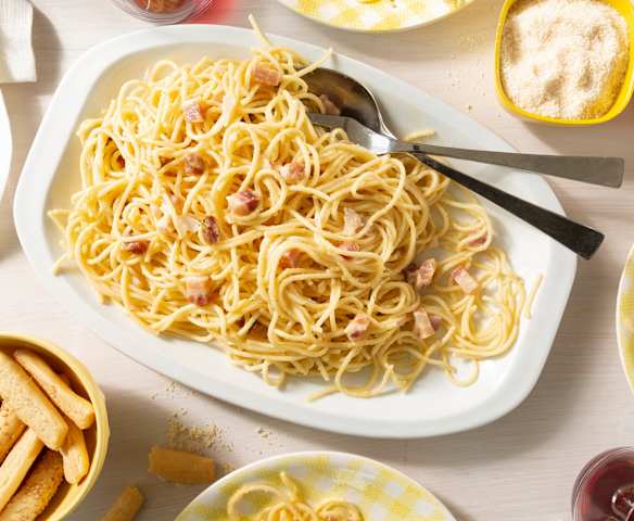 Espaguetis carbonara XXL Espaguetis carbonara XXL