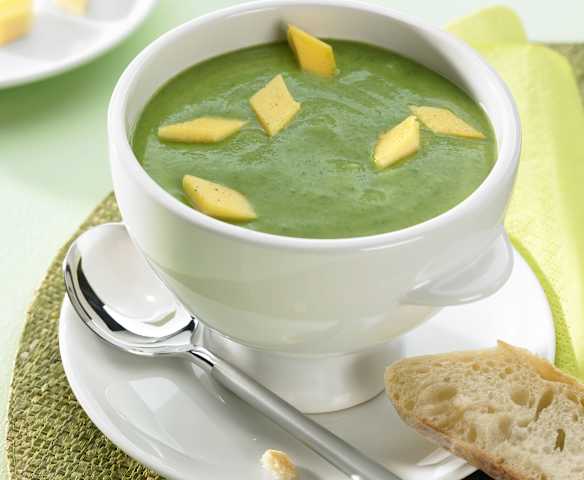 Zuppa di patate e spinaci