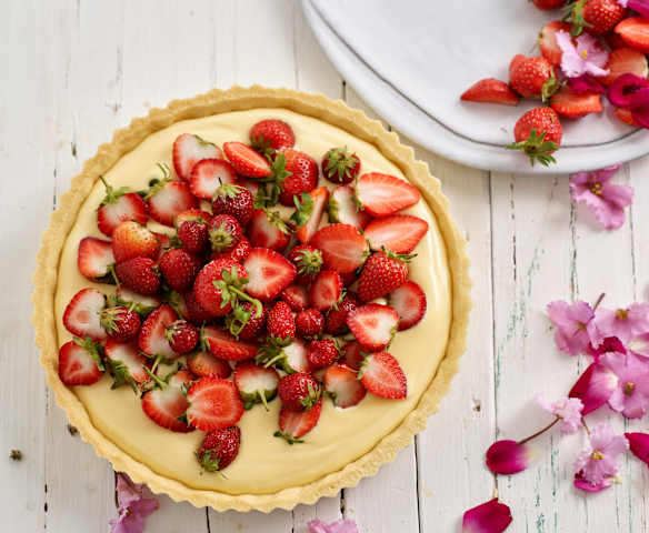Tarte de primavera com morango