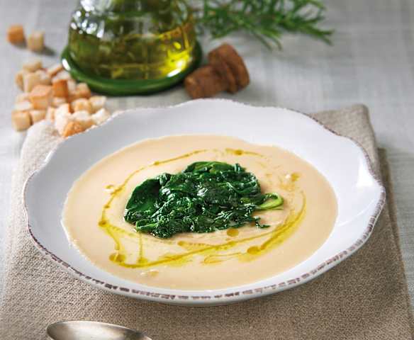 Purea di fagioli e spinaci